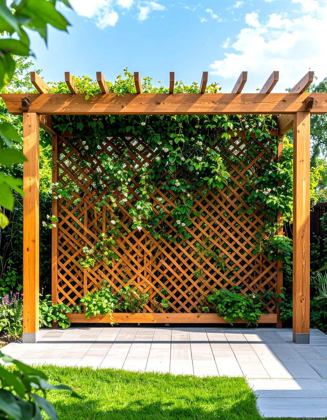 Trellis and Vine Living Screen Combinations - 24 Outdoor Privacy Screen Ideas