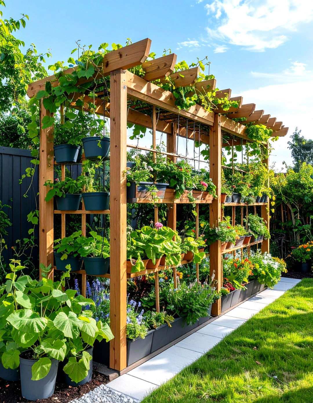 Trellis Climbing Garden - 24 Urban Garden Ideas