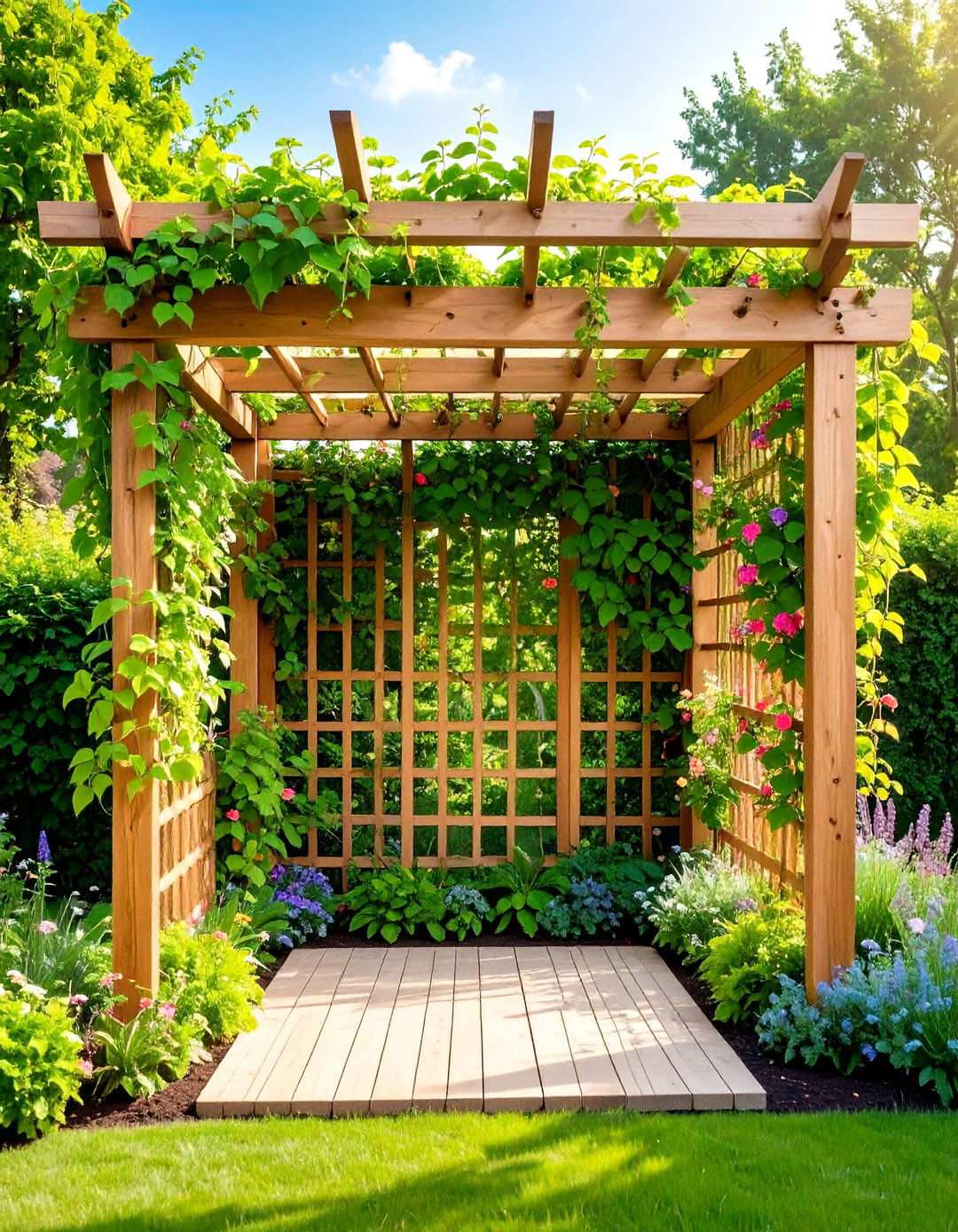 Trellis Systems with Climbing Plants - 24 Shade Ideas