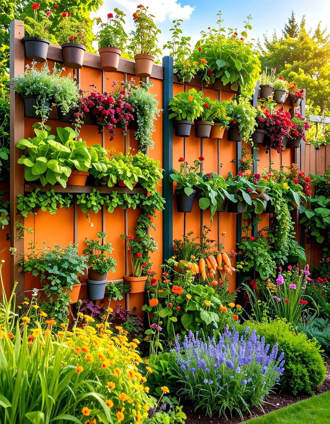 Trellis Wall Climbing System - 24 Vegetable Garden Ideas