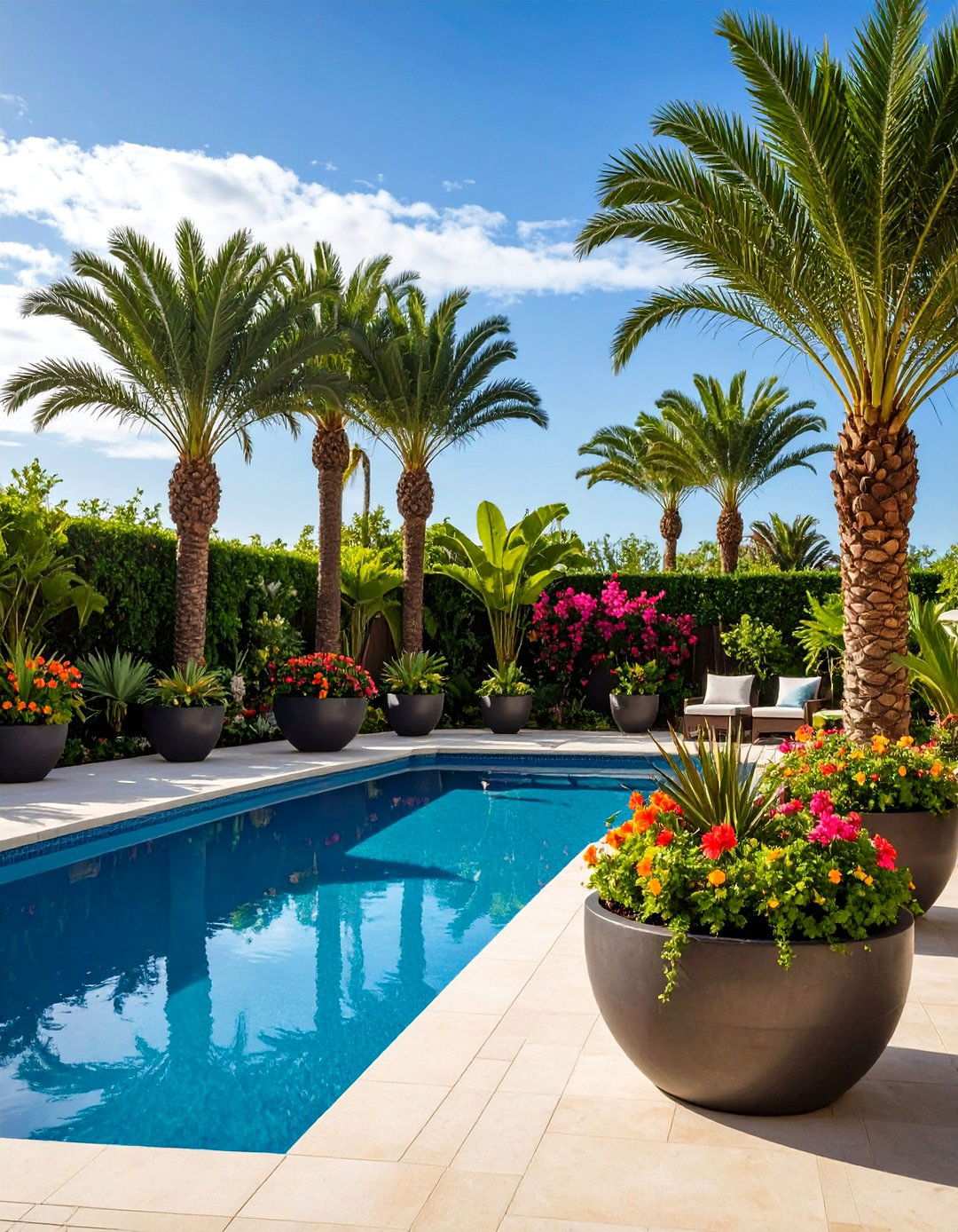 Tropical Container Garden Display Showcase - 24 Tropical Pool Landscaping Ideas