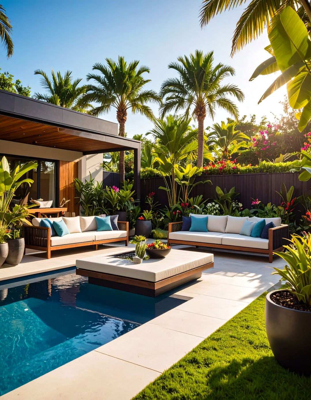 Tropical Container Garden Patio - 24 Tropical Patio Ideas