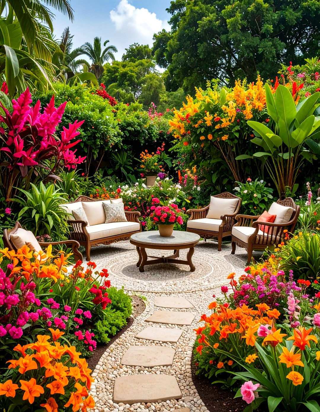 Tropical Cottage Garden - 24 Tropical Garden Ideas