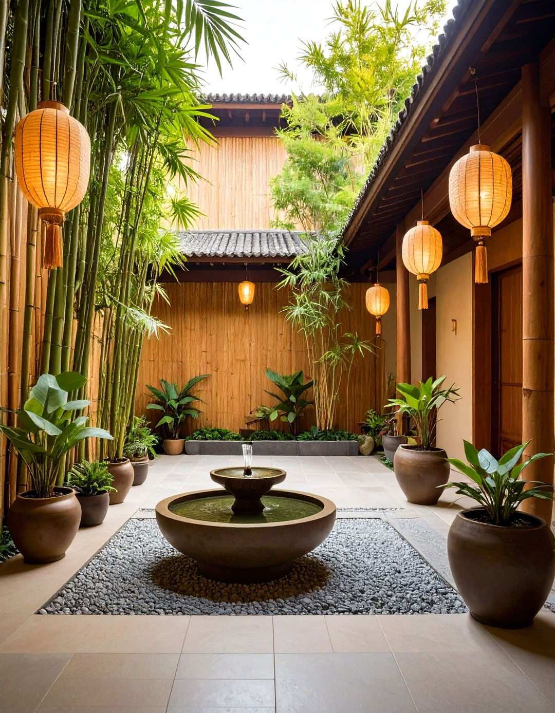Tropical Courtyard Hideaway - 24 Tropical Garden Ideas