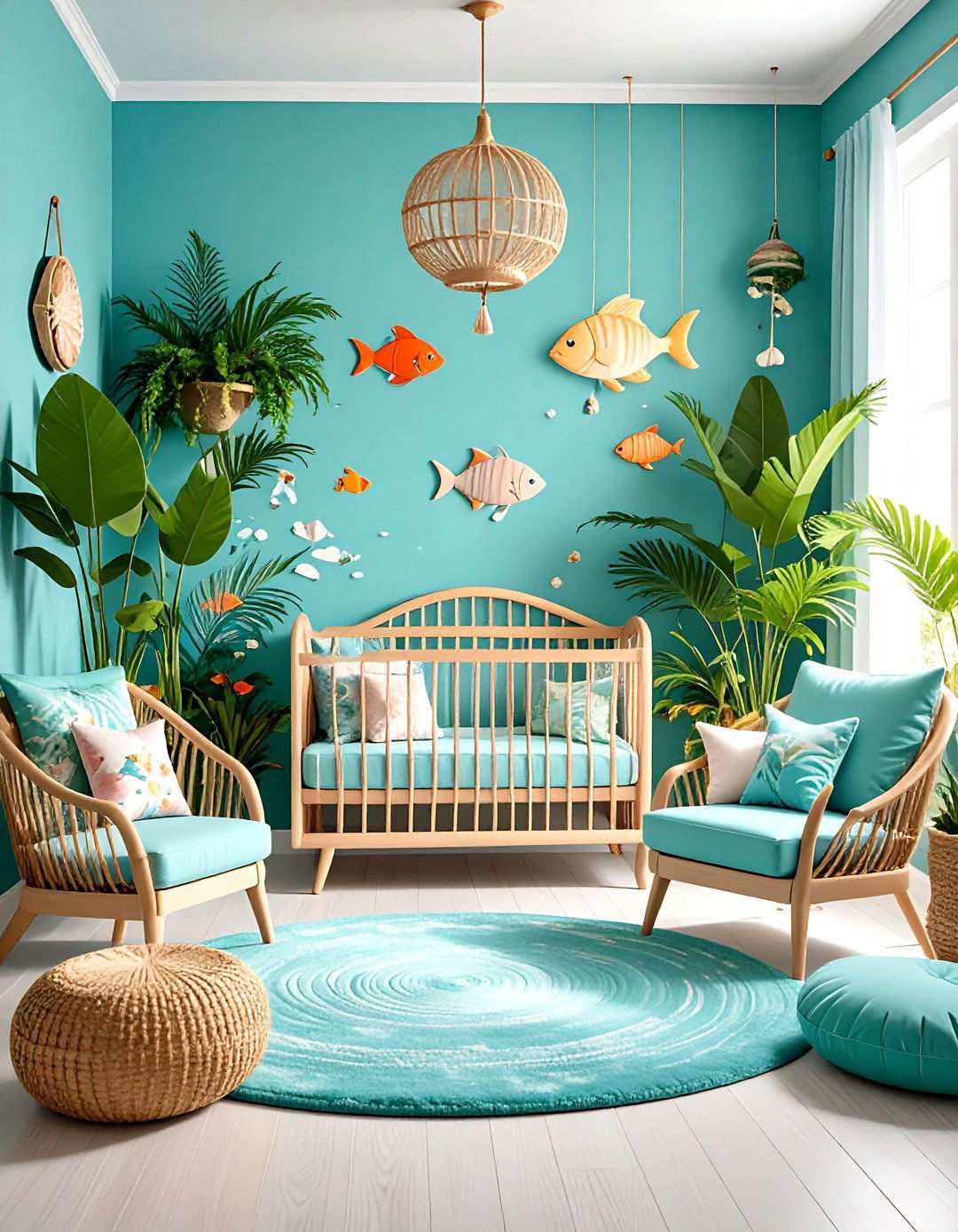Tropical Fish Lagoon Nursery - 24 Ocean-themed Nursery Ideas