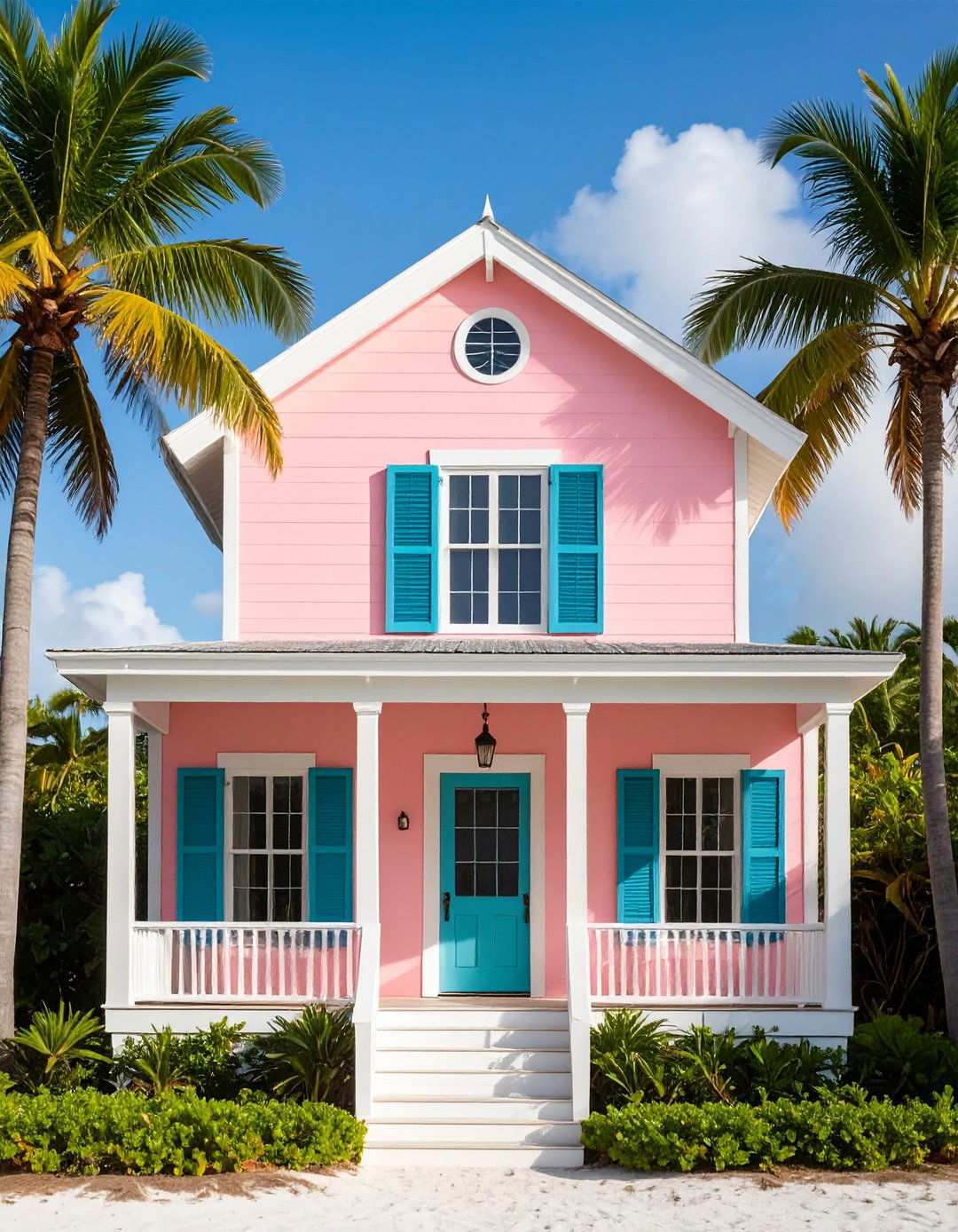 Tropical Flamingo Pink Paradise - 24 Pink House Exterior Ideas