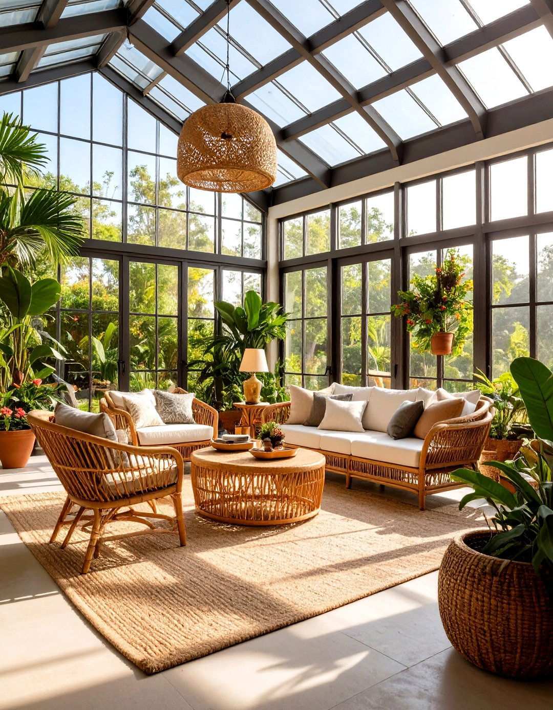 Tropical Greenhouse Sunroom Extension - 24 Tropical Backyard Ideas