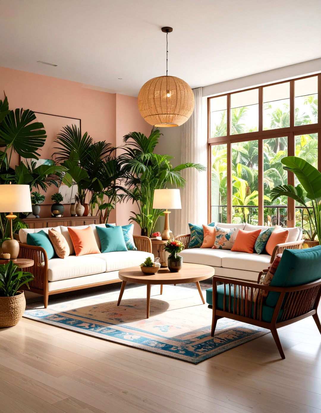 Tropical Guest Welcome Design - 24 Tropical Living Room Ideas