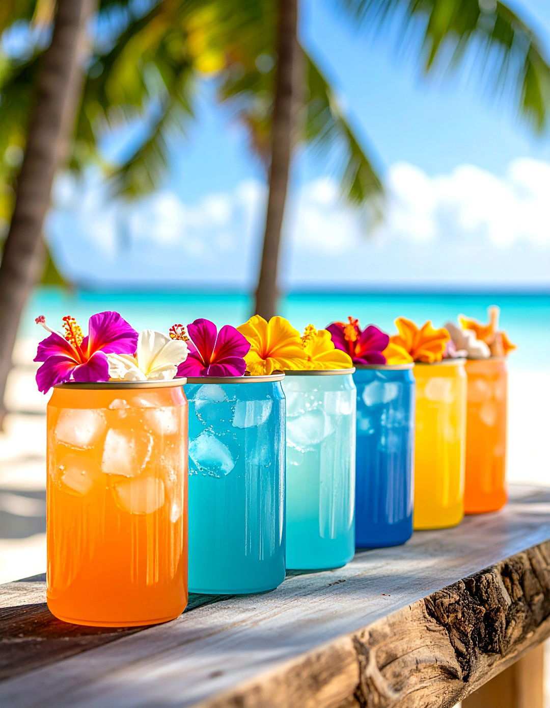 Tropical Hawaiian Wedding Koozies - 24 Wedding Koozie Ideas