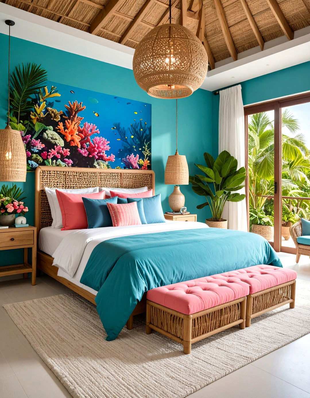 Tropical Lagoon Paradise - 24 Underwater Mermaid Bedroom Ideas