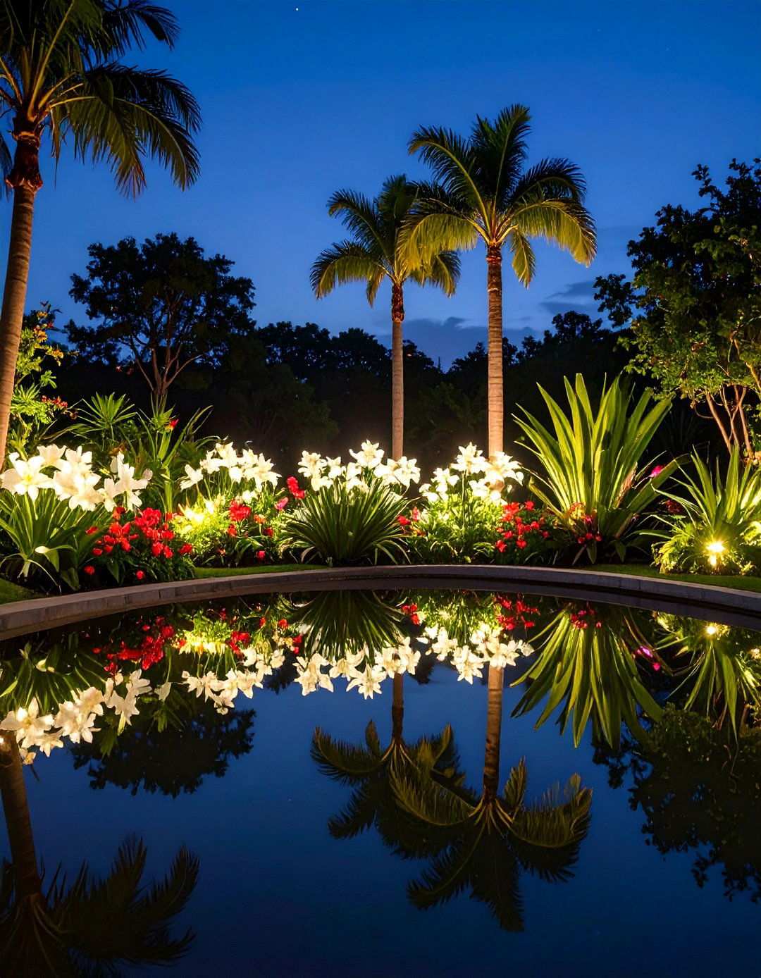 Tropical Night Garden - 24 Tropical Garden Ideas