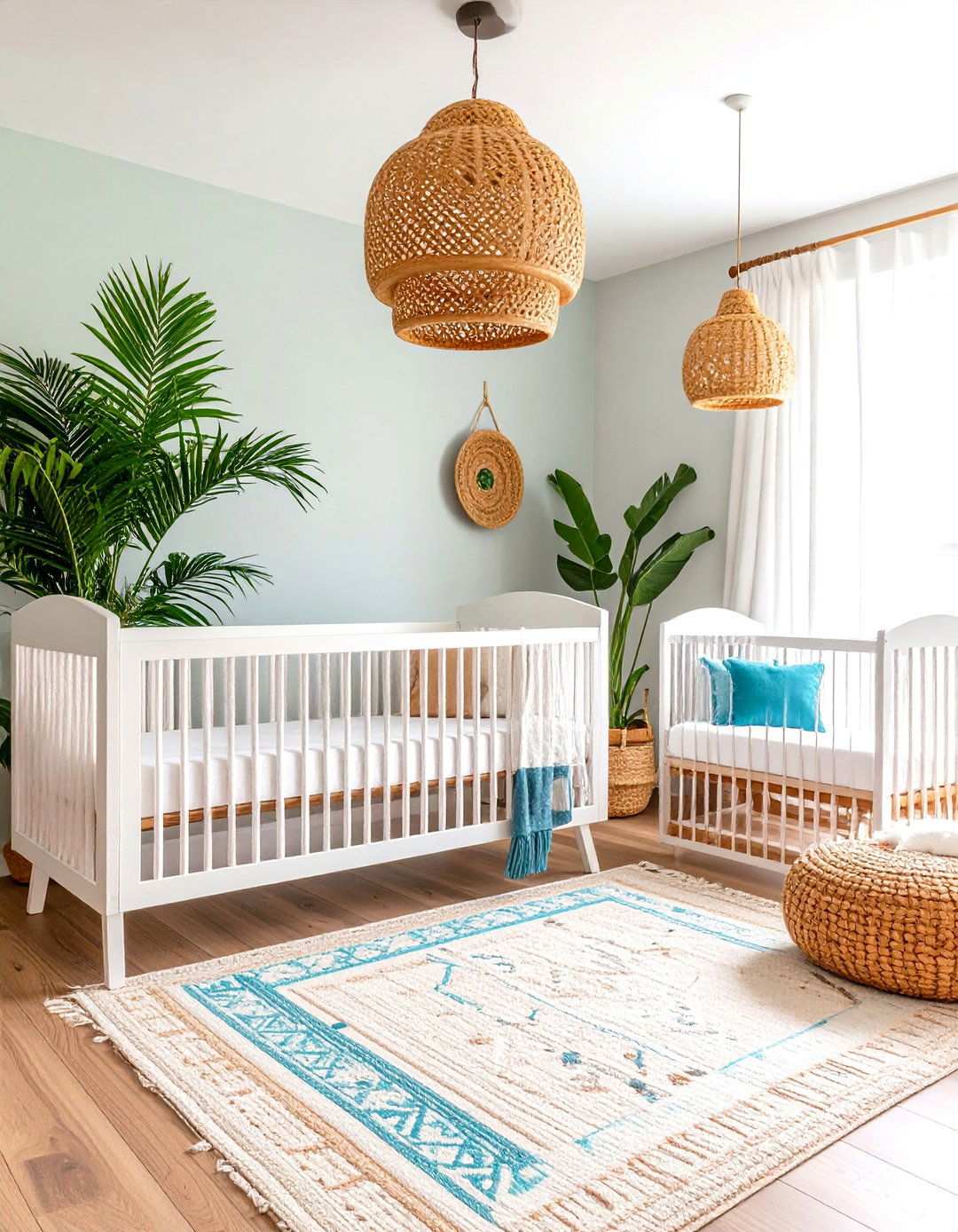 Tropical Palm Twin Paradise - 24 Twin Nursery Ideas