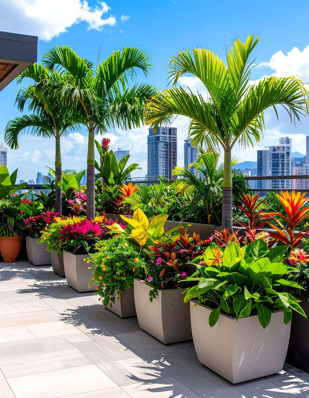 Tropical Paradise Container Gardens - 24 Rooftop Garden Ideas