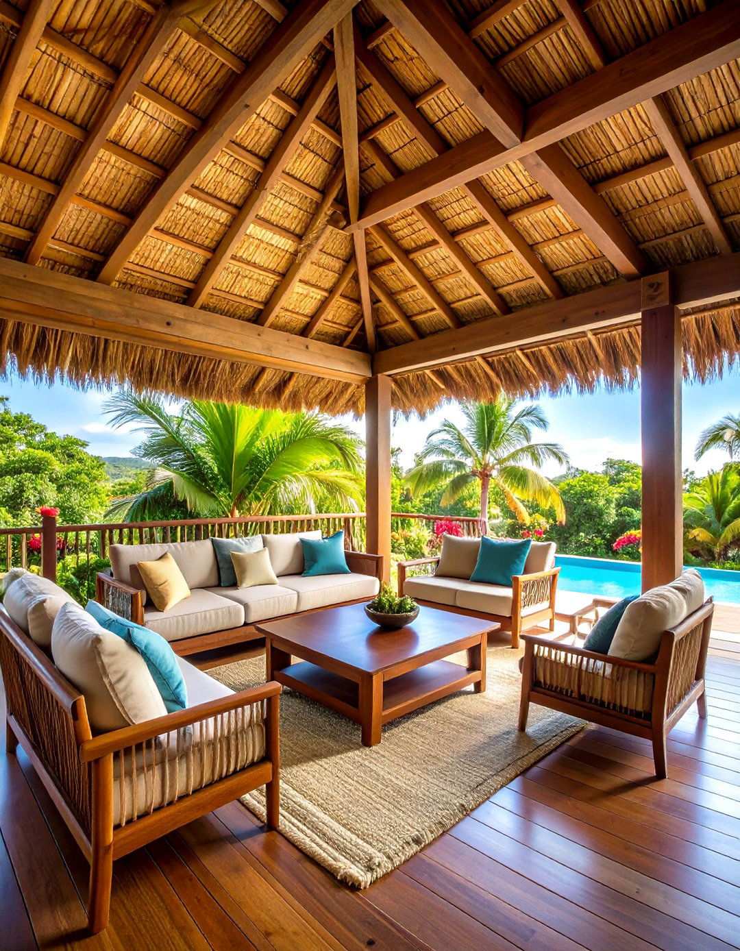 Tropical Paradise Lanai with Natural Elements - 24 Lanai Porch Ideas