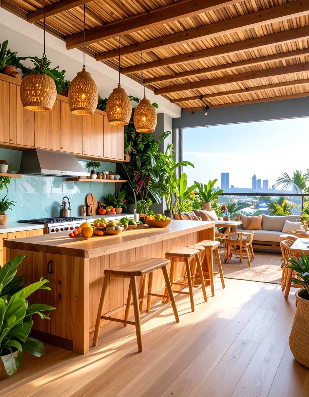 Tropical Paradise Rooftop Kitchen Style - 24 Rooftop Kitchen Ideas