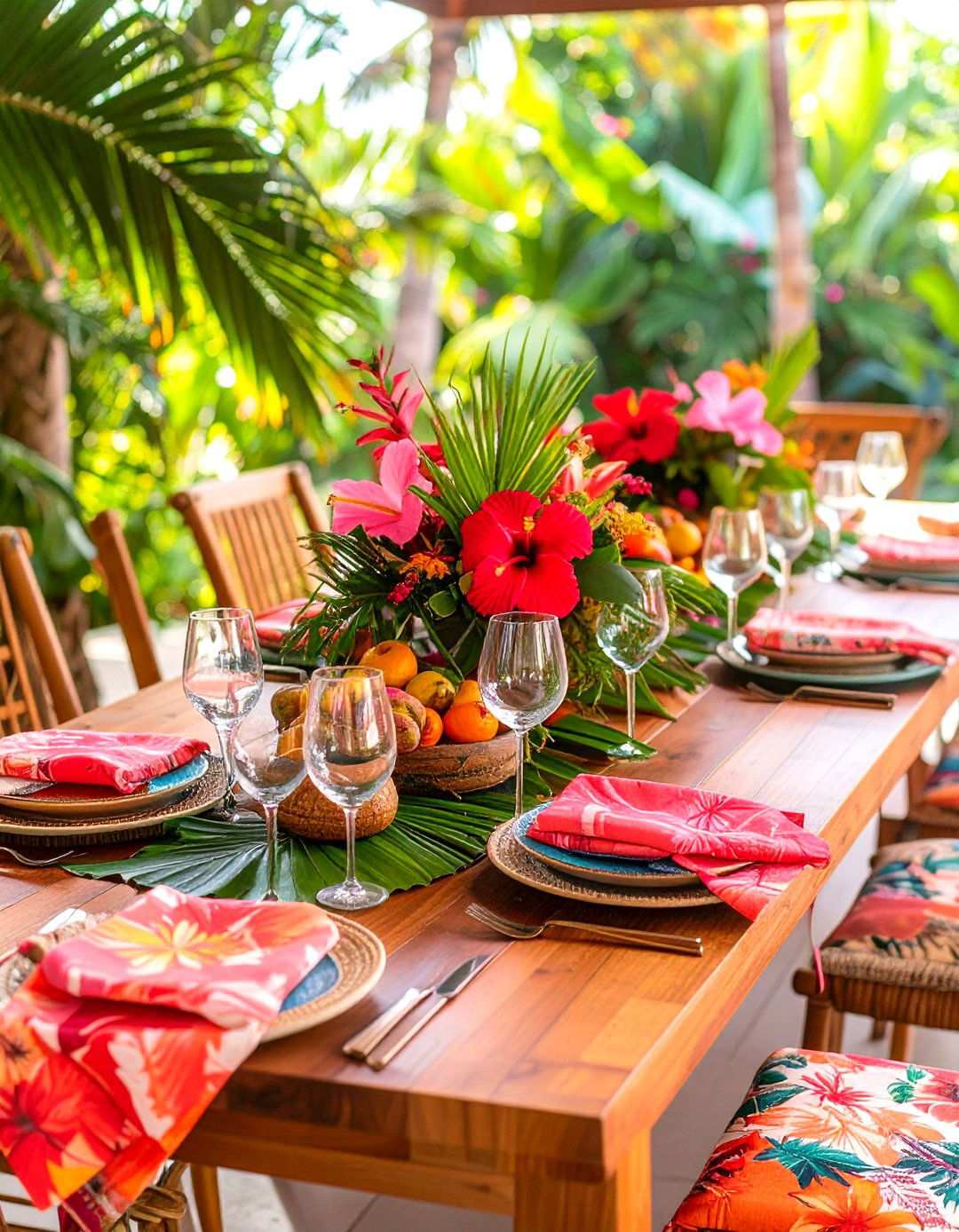 Tropical Paradise Tablescape - 24 Tablescape Ideas