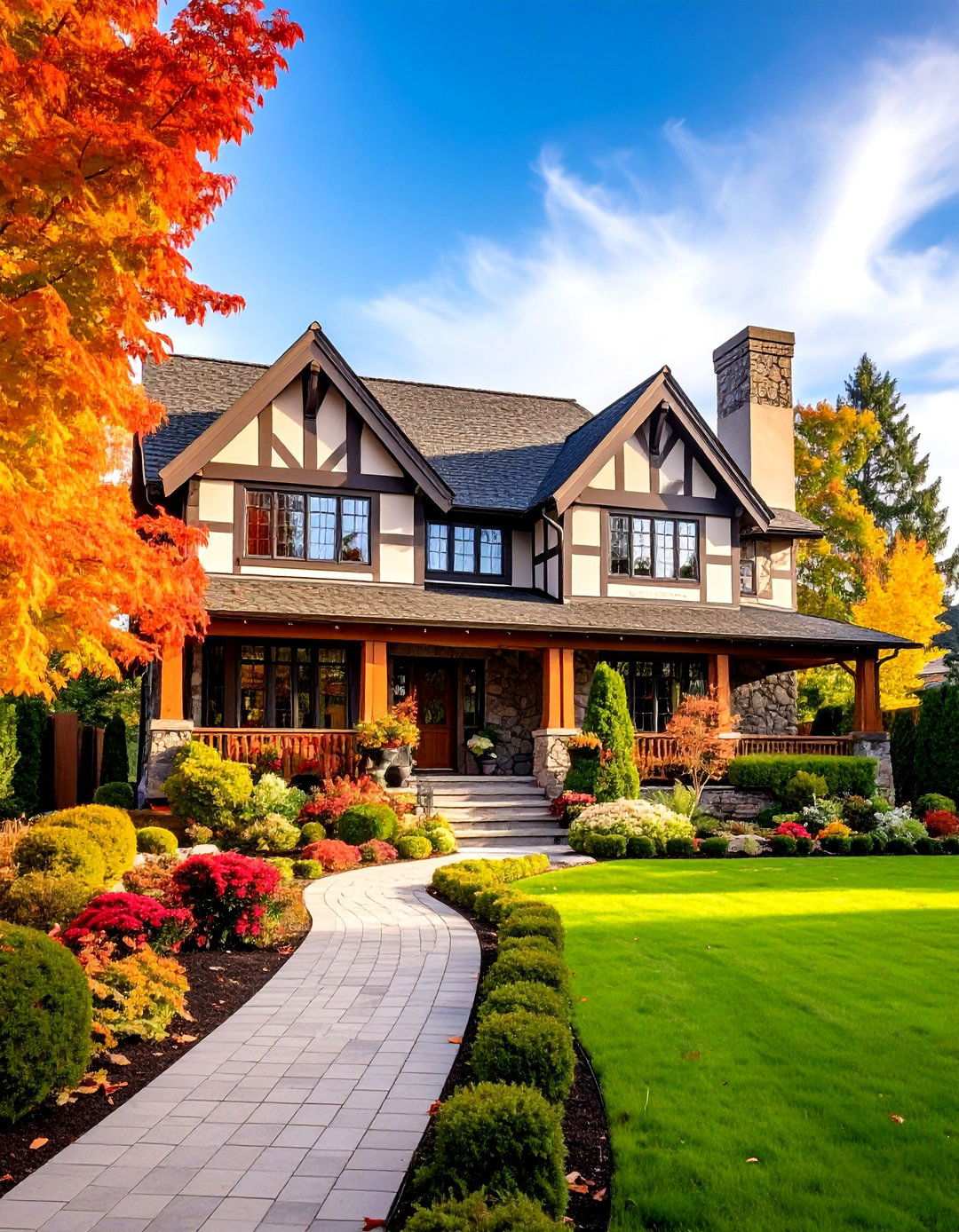 Tudor Revival with Contemporary Proportions - 24 Modern Tudor Exterior Inspiration