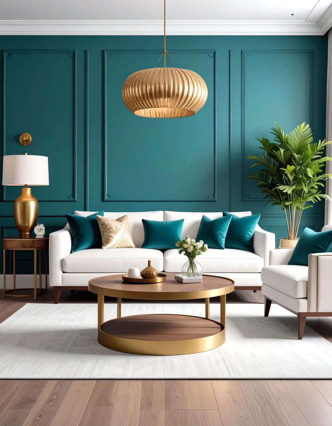 Turquoise Accent Wall Living Room - 24 Turquoise Living Room Ideas