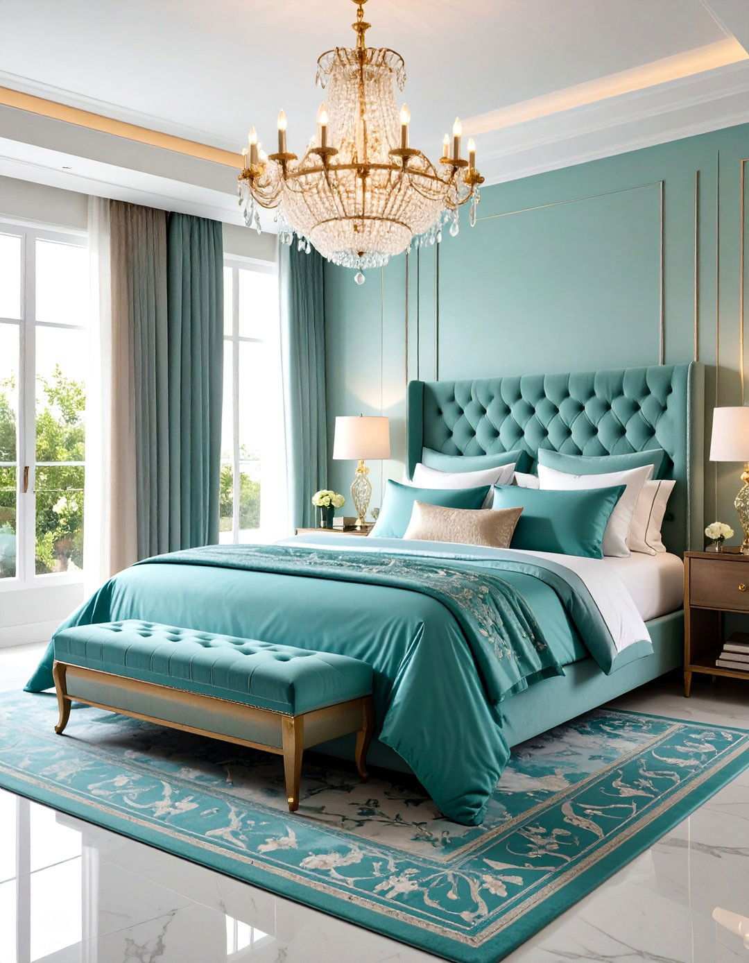 Turquoise Luxury Bedroom - 24 Turquoise Bedroom Ideas