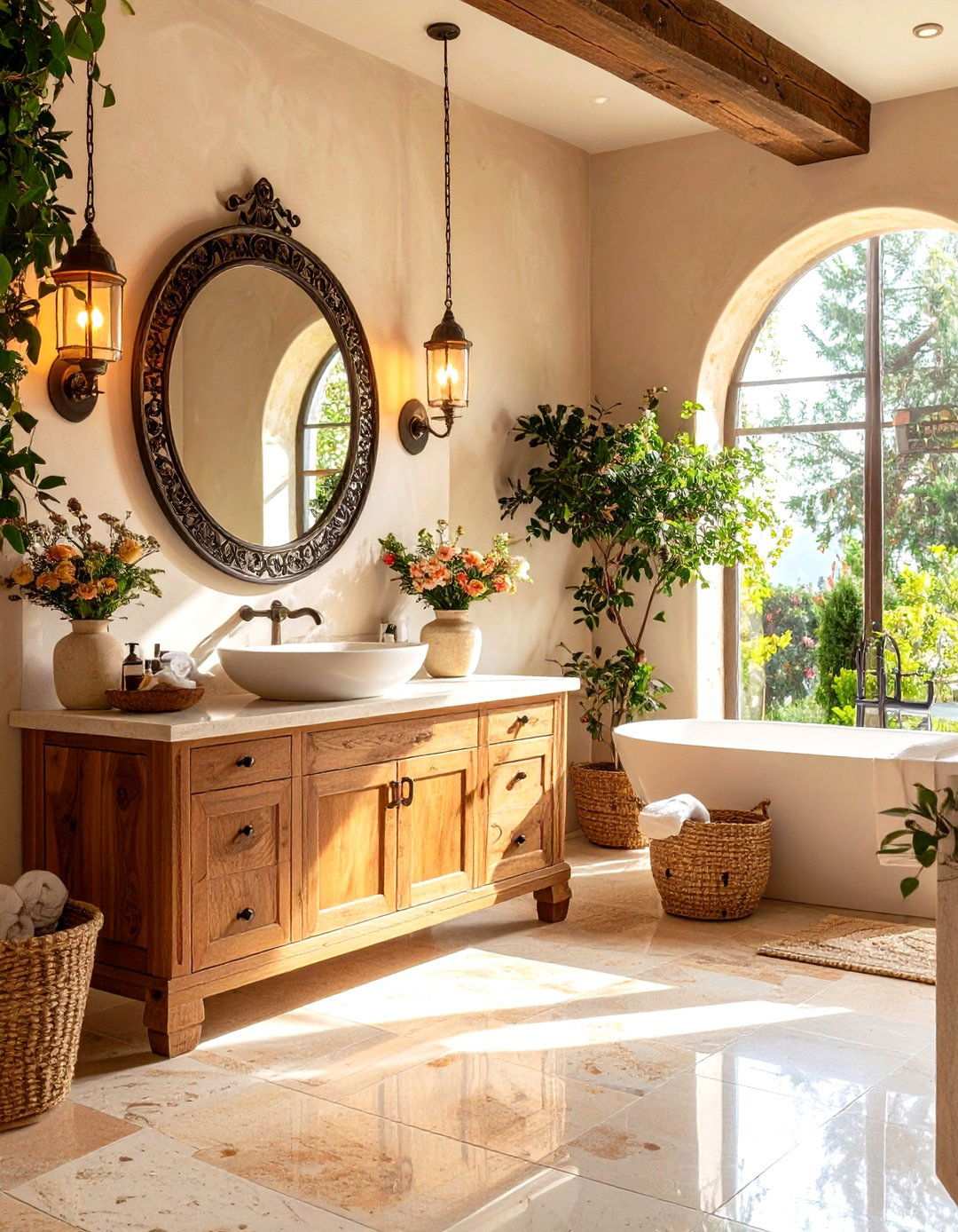 Tuscan Bathroom Design Elements - 24 Tuscan Interior Design Ideas