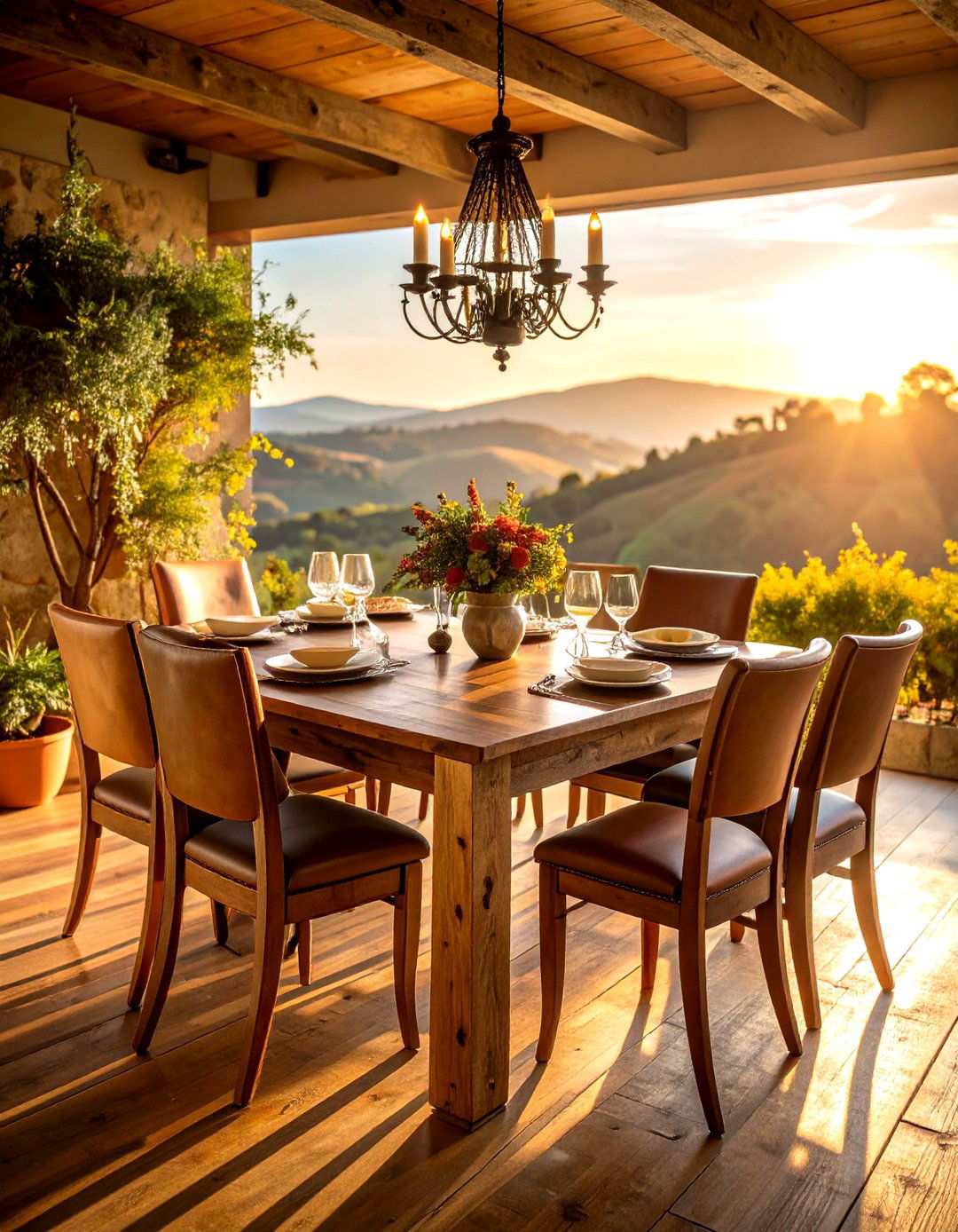 Tuscan Dining Rooms with Rustic Tables - 24 Tuscan Interior Design Ideas