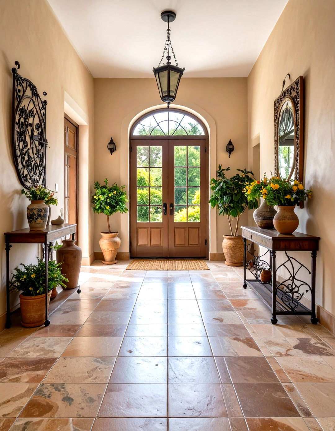 Tuscan Entry and Foyer Design - 24 Tuscan Interior Design Ideas