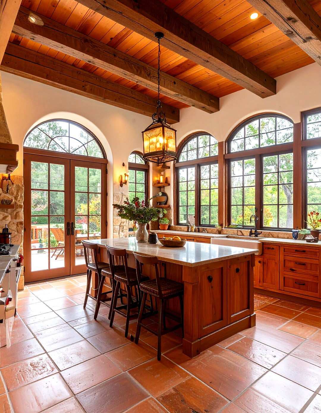 Tuscan Farmhouse Kitchen Sunroom - 24 Sunroom Kitchen Ideas