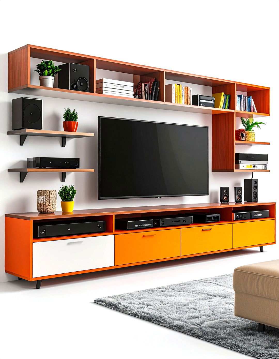 TV Stands with Adjustable Shelving - 24 Tv Stand Ideas