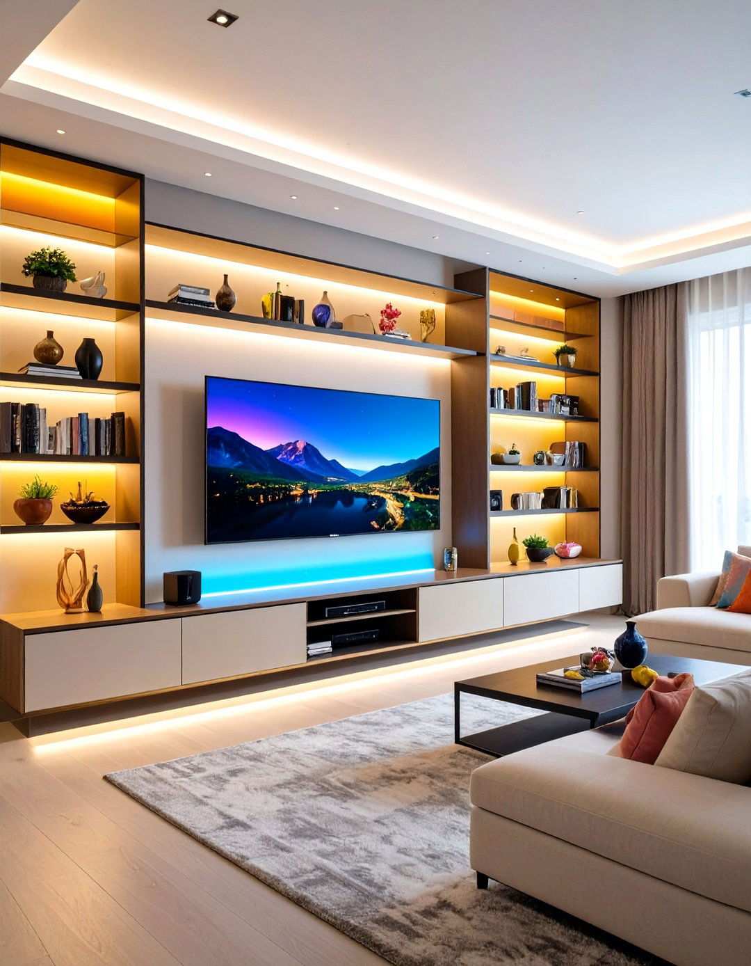 TV Stands with Built in LED Lighting - 24 Tv Stand Ideas