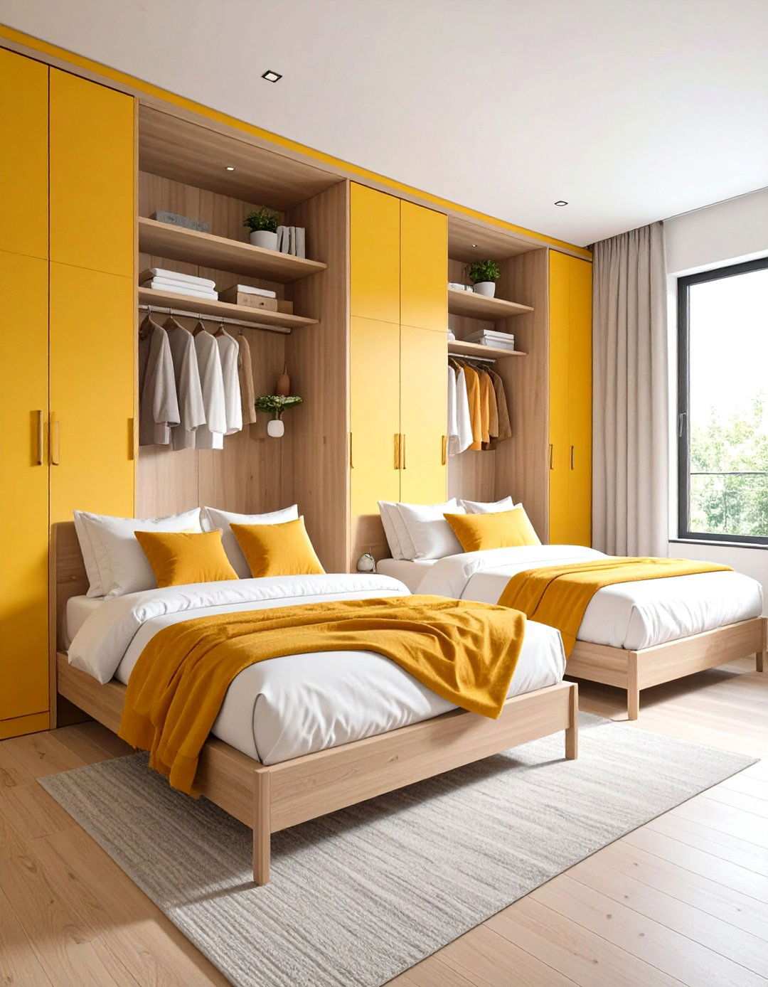 Twin Bedroom with Built in Storage - 24 Twin Bedroom Ideas