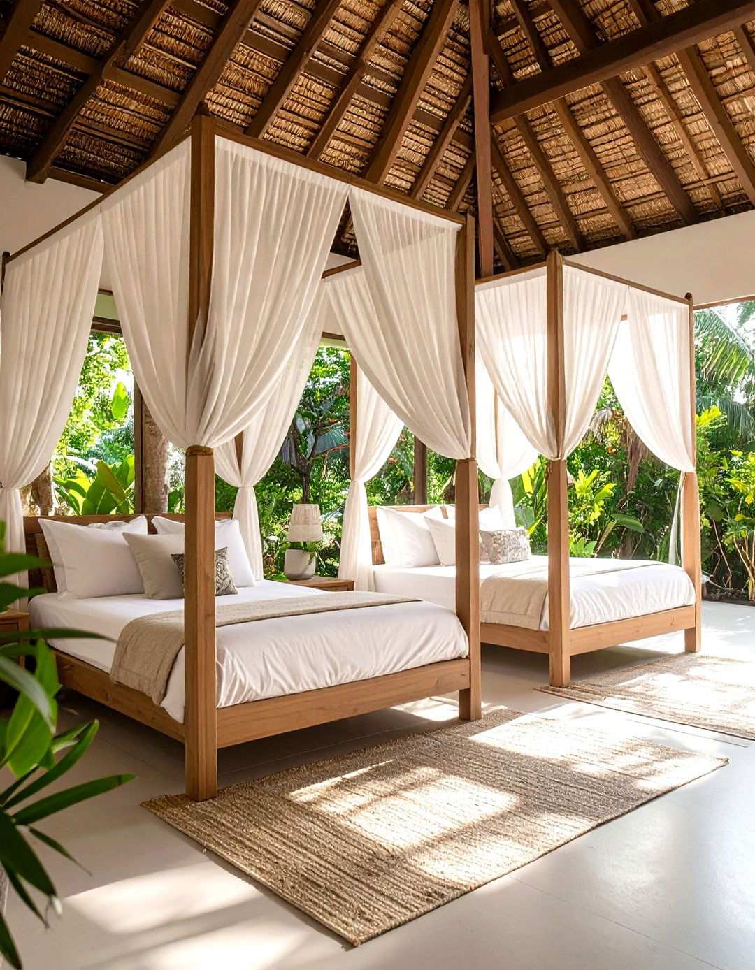 Twin Bedroom with Canopy Beds - 24 Twin Bedroom Ideas