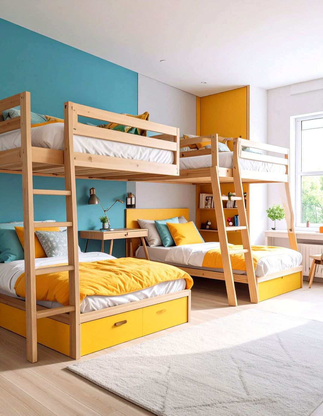 Twin Bedroom with Loft Beds - 24 Twin Bedroom Ideas