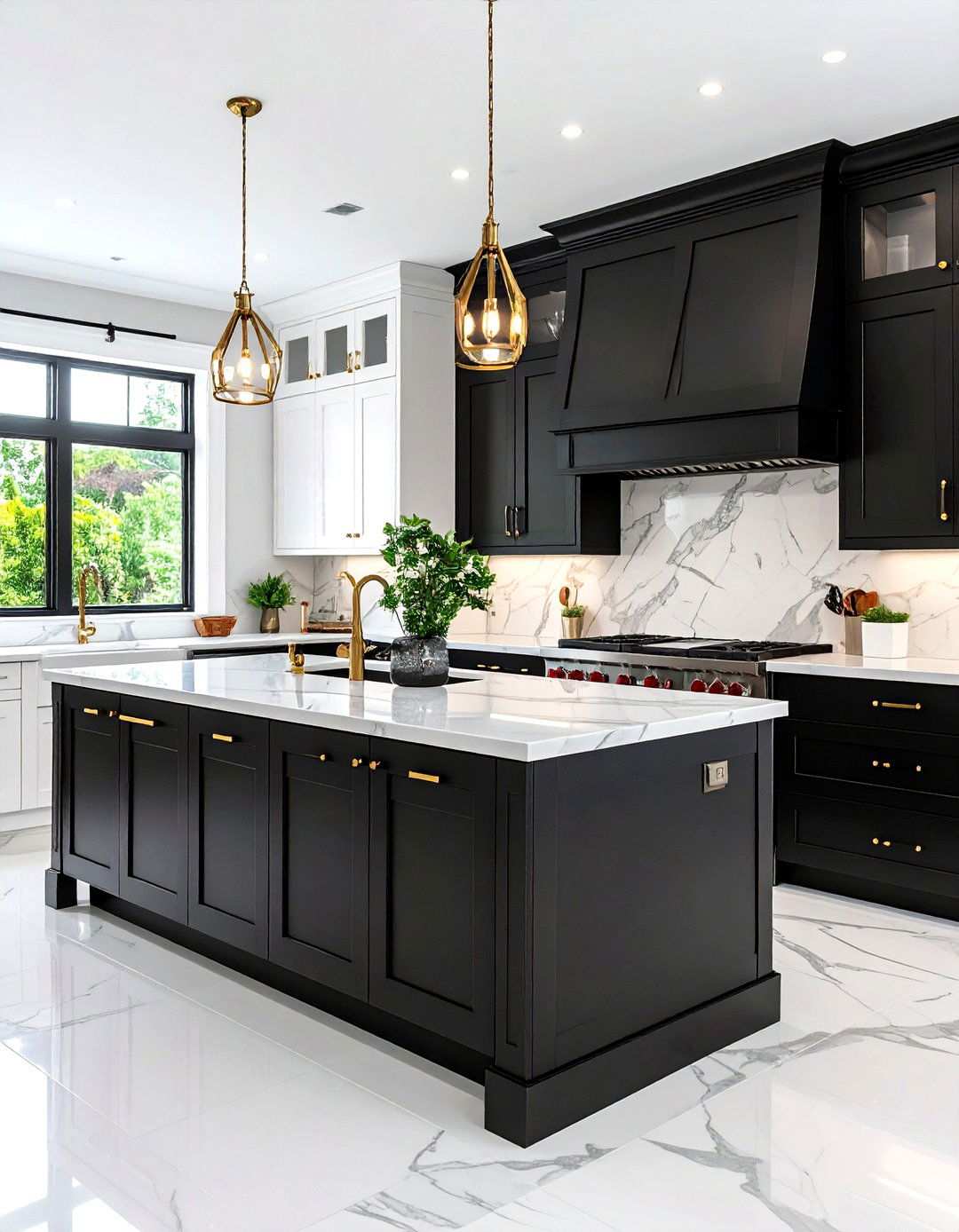 Two Tone Black and White Kitchen Cabinets - 24 Kitchen Cabinet Color Ideas