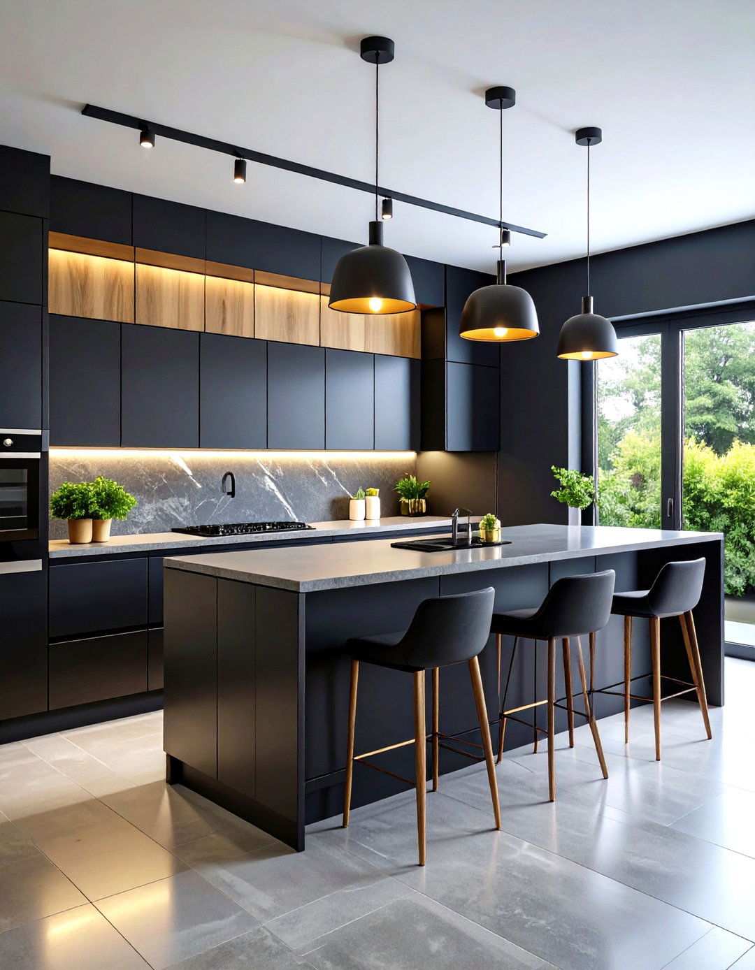 Two Tone Black Cabinet Kitchen Combinations - 24 kitchens with beautiful black cabinets