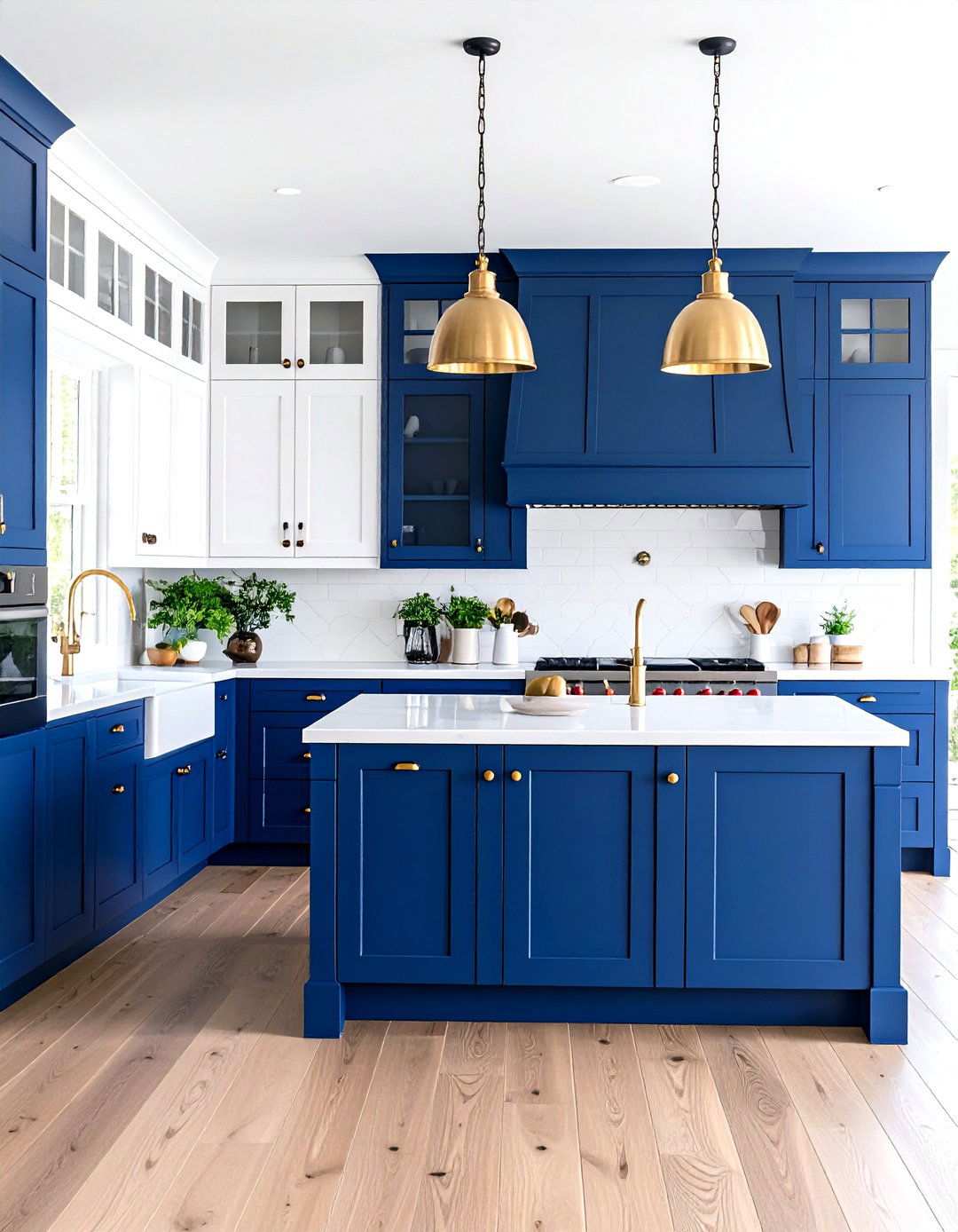 Two Tone Cabinet Color Scheme - 24 Townhouse Kitchen Ideas