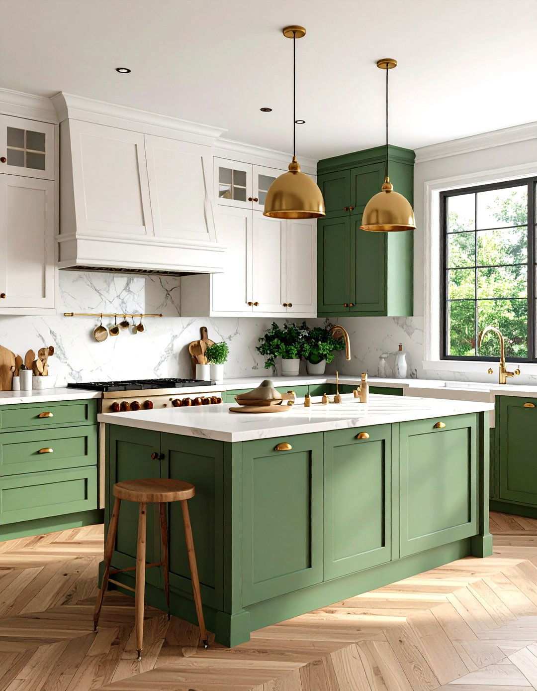 Two tone Cabinet Kitchen - 24 White Farmhouse Kitchen Ideas