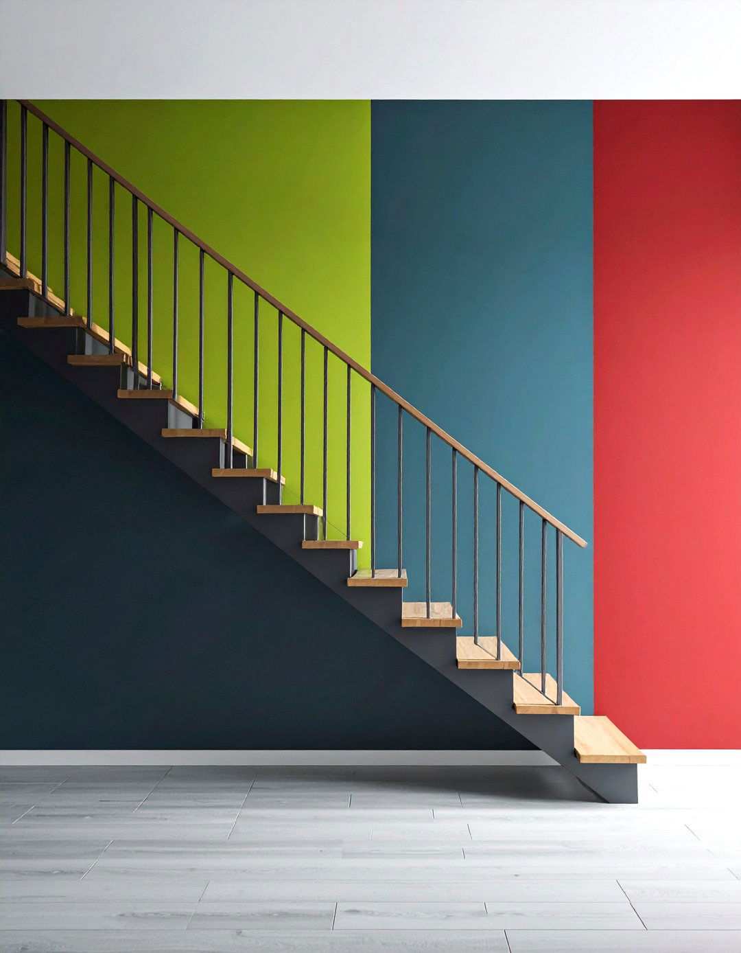 Two Tone Color Schemes - 24 Staircase Wall Ideas