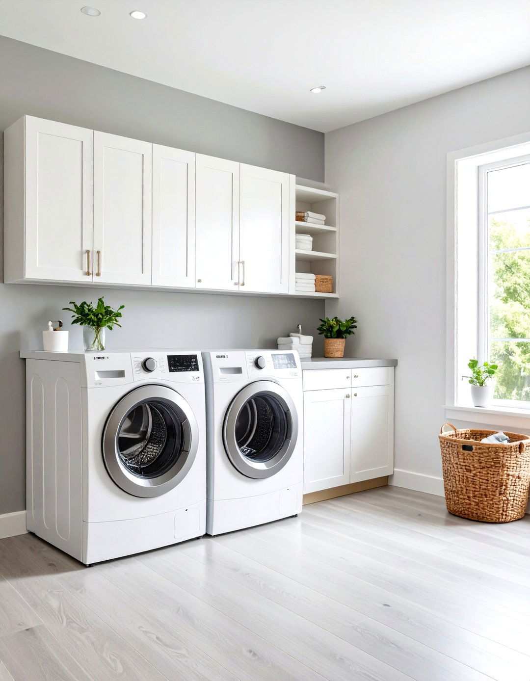 Two Tone Elegance - 24 Laundry Room Paint Ideas