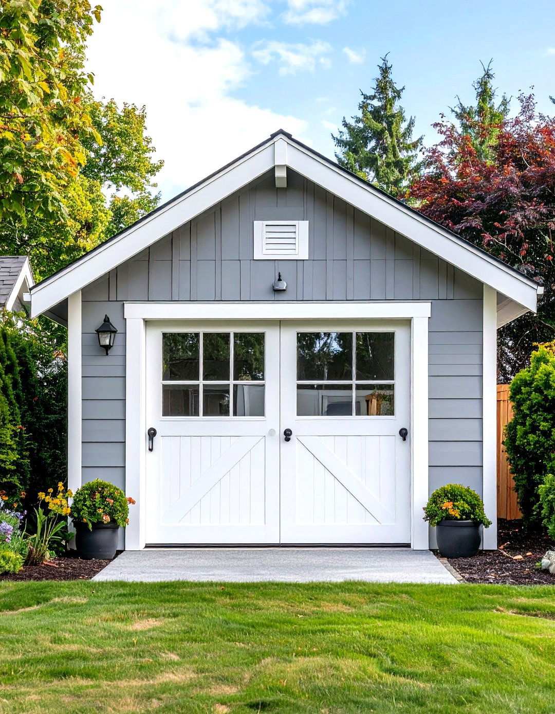 Two Tone Gray and White - 24 Shed Color Ideas