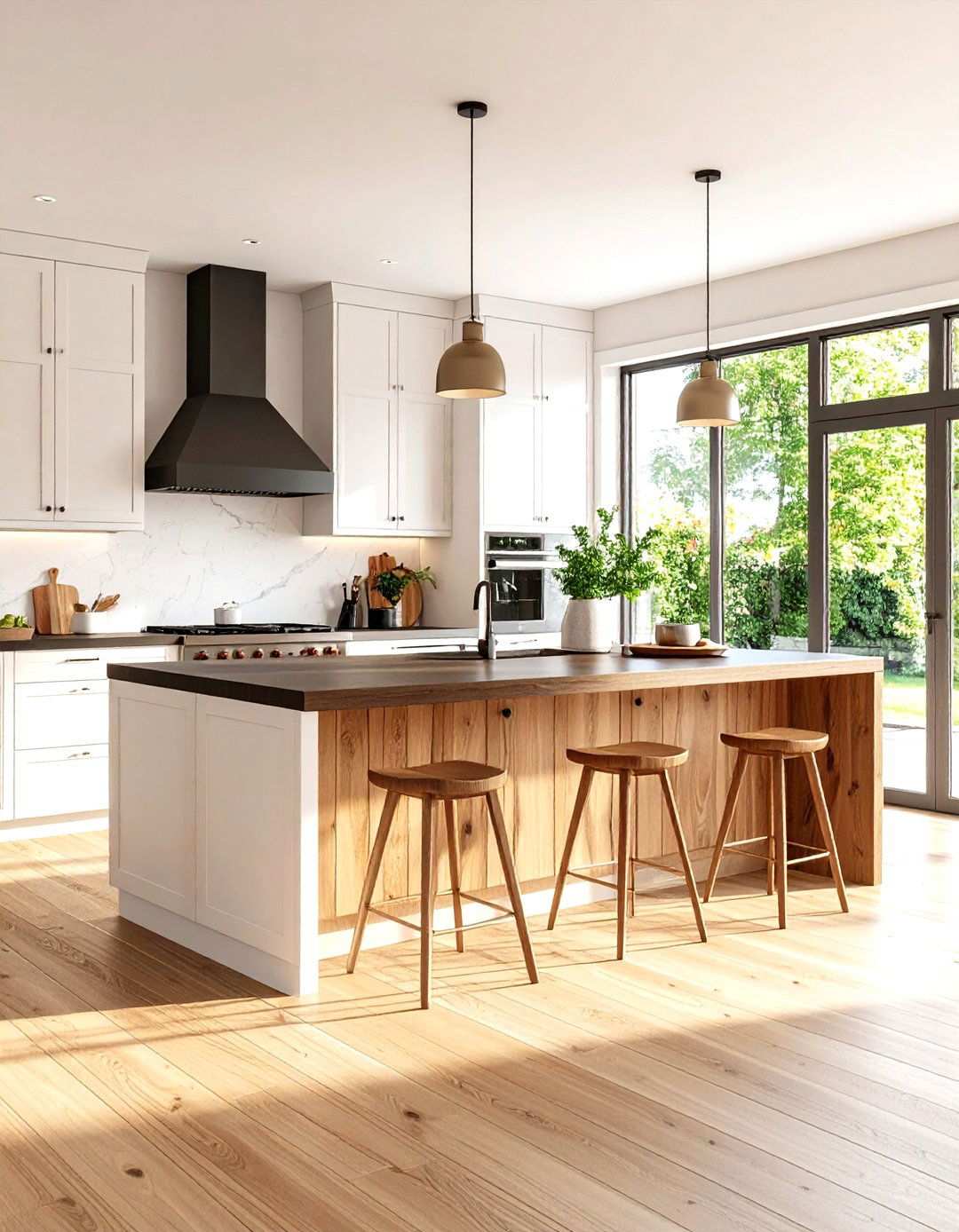 Two Tone Islands with Contrasting Materials - 24 Small Kitchen Island Ideas
