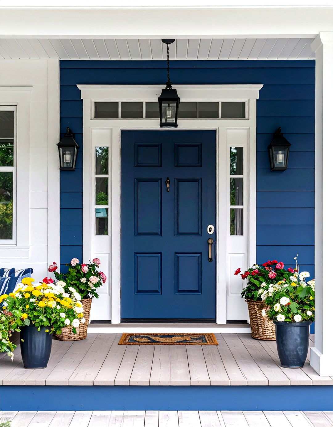 Two Tone Shiplap Color Block Design - 24 Shiplap Wall Entryway Ideas