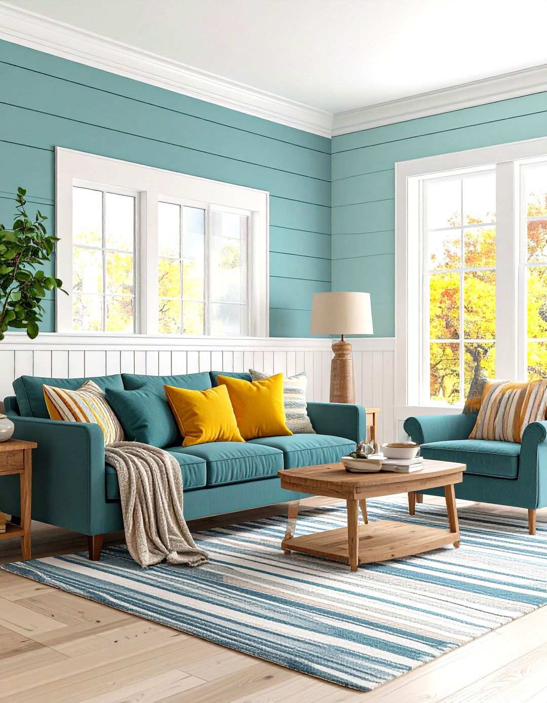 Two Tone Shiplap Design - 24 Shiplap Living Room Ideas