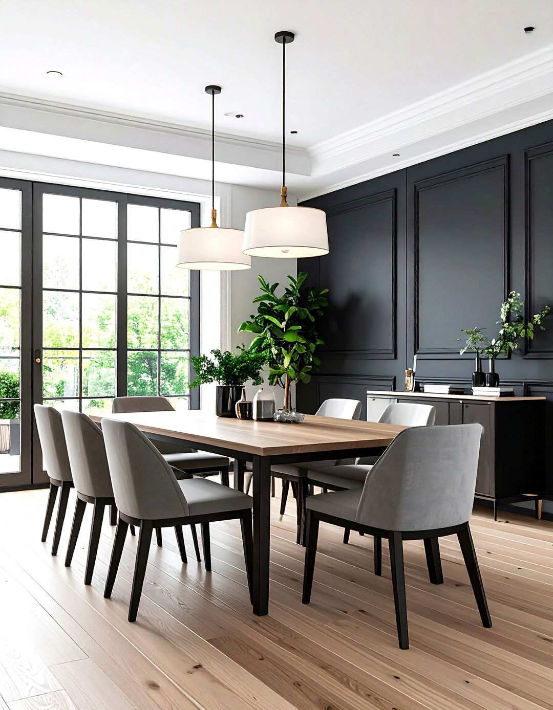 Two Tone Wainscoting with Contrasting Colors - 24 Wainscoting Ideas