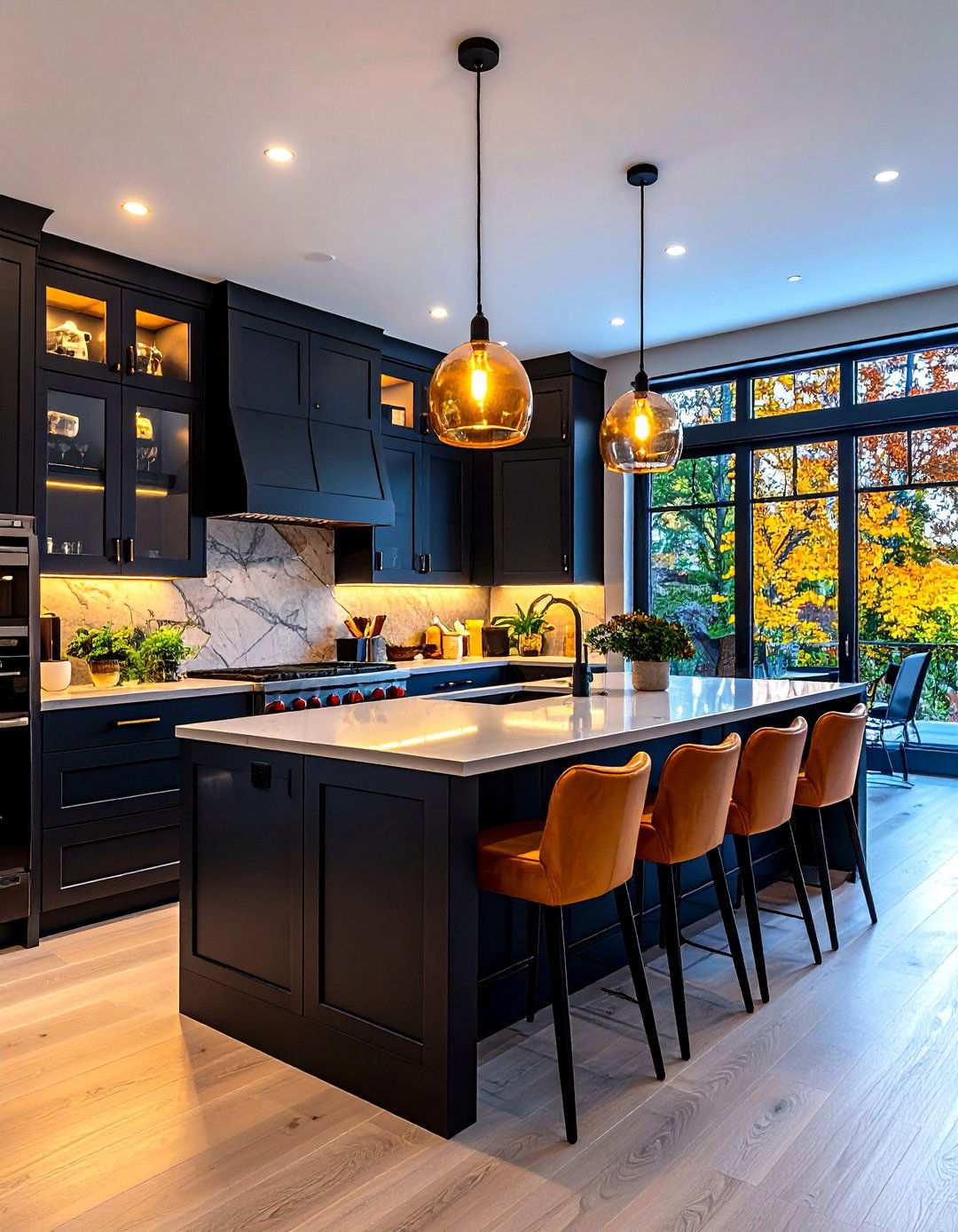 U Shaped Black Cabinet Kitchen Arrangements - 24 kitchens with beautiful black cabinets
