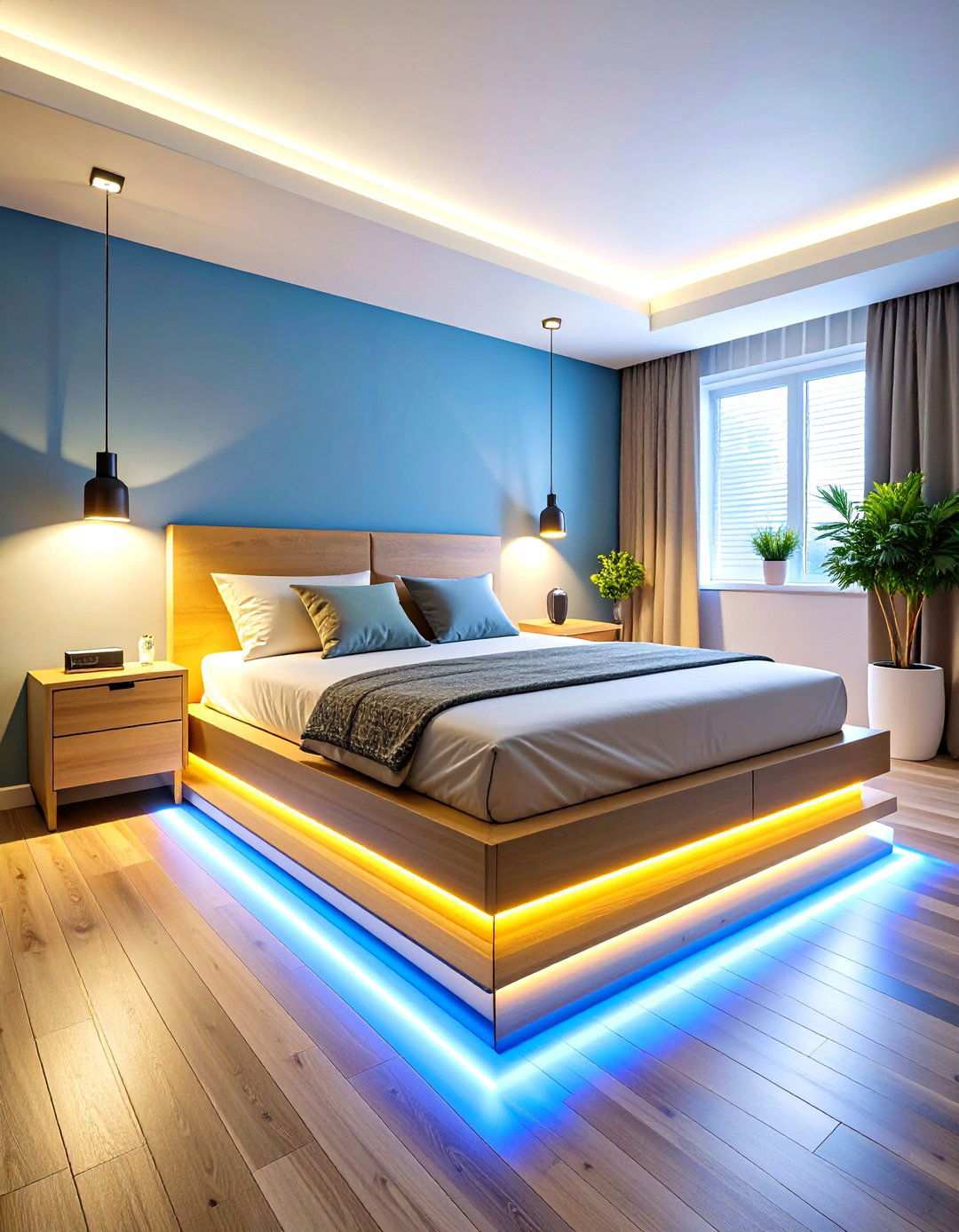 Under Bed LED Strip Lighting - 24 Small Bedroom Lighting Ideas