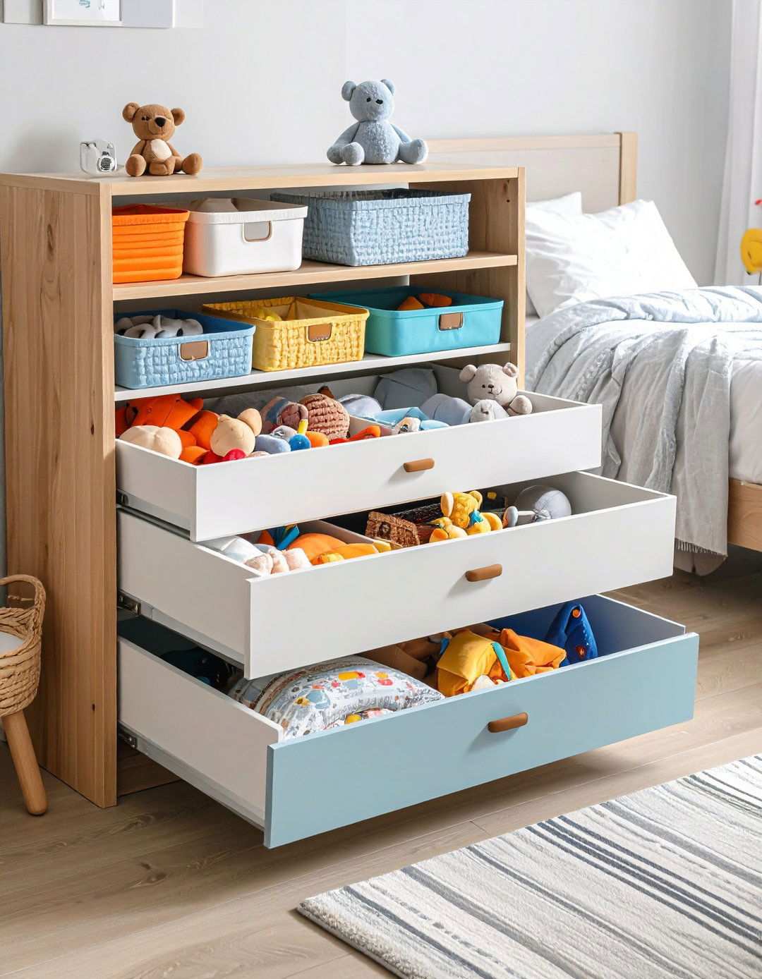 Under Bed Storage Drawers - 24 Playroom Storage Ideas