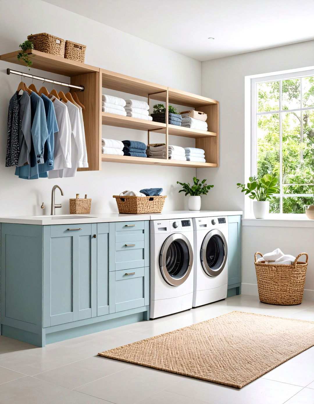 Under Cabinet Hanging Shelves - 24 Laundry Room Shelf Ideas
