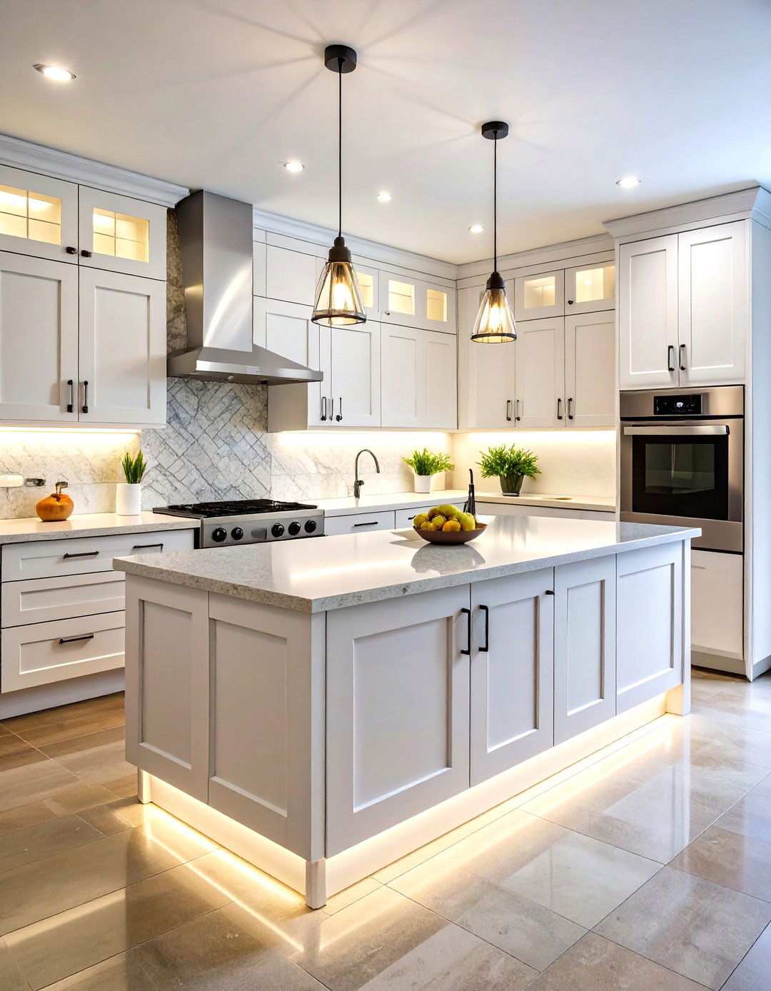 Under Cabinet LED Strip Lighting - 24 Small Kitchen Lighting Ideas