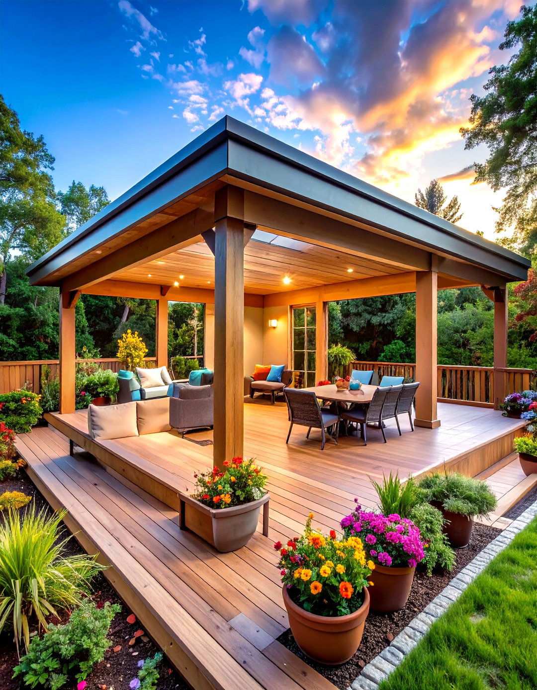 Under Deck Sunroom with Upper Level Deck - 24 Sunroom and Deck Combo Ideas