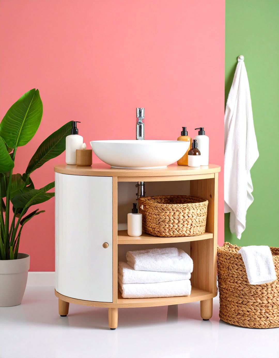 Under Sink Pedestal Storage Solutions - 24 Small Bathroom Storage Ideas